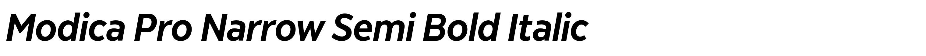Modica Pro Narrow Semi Bold Italic